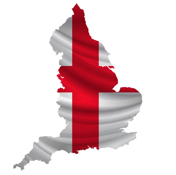 Anglia zászló Térkép ikon — Stock Vector